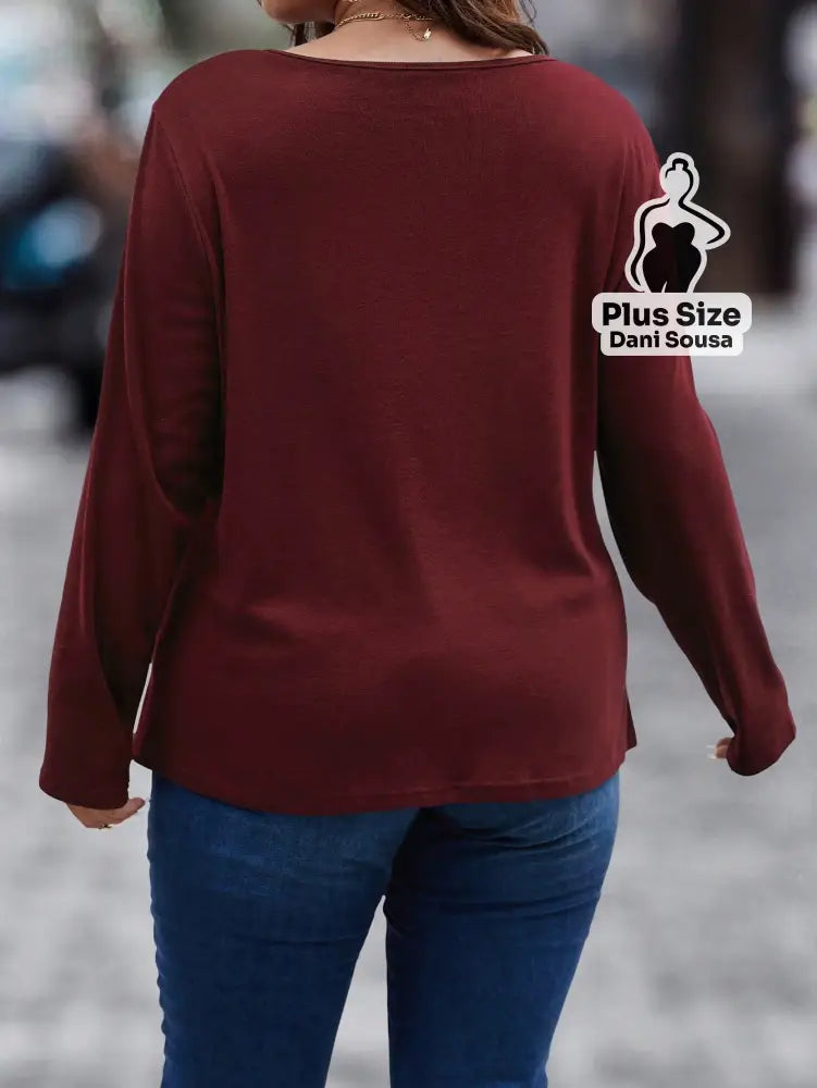 Blusa Com Zíper Frontal e Bolsos Decorativos Plus Size Blusa Com Zíper Frontal e Bolsos Decorativos Plus Size
