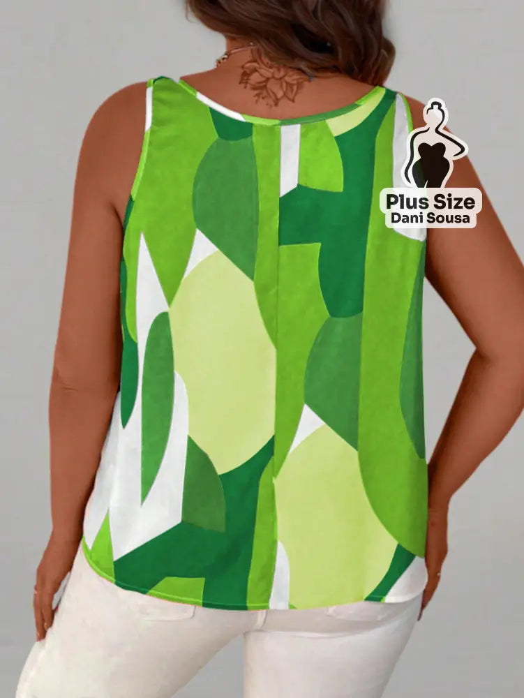 Blusa Estampada Com Alças Decorativas Plus Size Blusa Estampada Com Alças Decorativas Plus Size