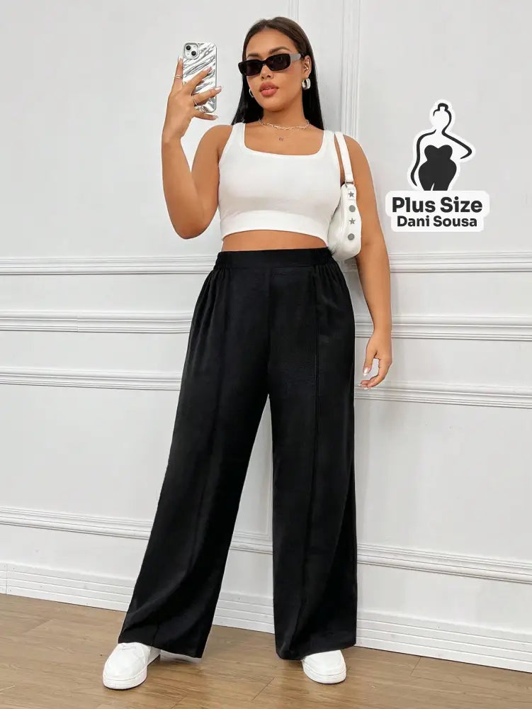 Calça Pantalona Estilo Conforto Plus Size Calça Pantalona Estilo Conforto Plus Size