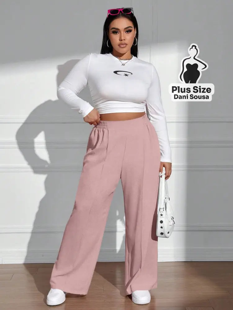 Calça Pantalona Estilo Conforto Plus Size Calça Pantalona Estilo Conforto Plus Size
