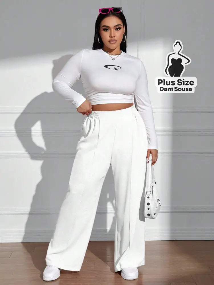 Calça Pantalona Estilo Conforto Plus Size Calça Pantalona Estilo Conforto Plus Size
