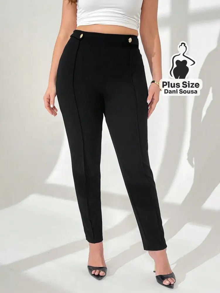 Calça Skinny Alfaiatada Elegante Plus Size Calça Skinny Alfaiatada Elegante Plus Size