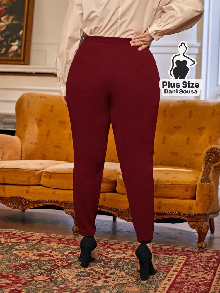 Calça Skinny Social De Cintura Alta Plus Size Calça Skinny Social De Cintura Alta Plus Size