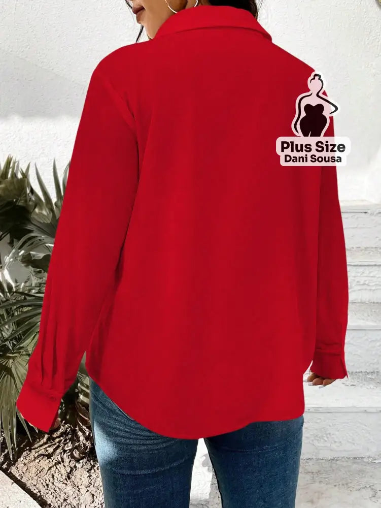 Camisa Social Clássica de Botões Plus Size Camisa Social Clássica de Botões Plus Size