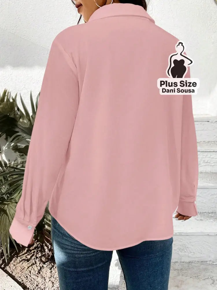 Camisa Social Clássica de Botões Plus Size Camisa Social Clássica de Botões Plus Size