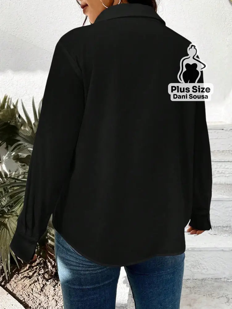 Camisa Social Clássica de Botões Plus Size Camisa Social Clássica de Botões Plus Size