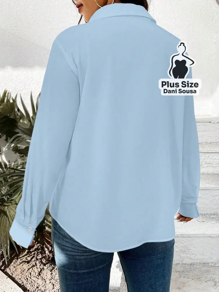 Camisa Social Clássica de Botões Plus Size Camisa Social Clássica de Botões Plus Size