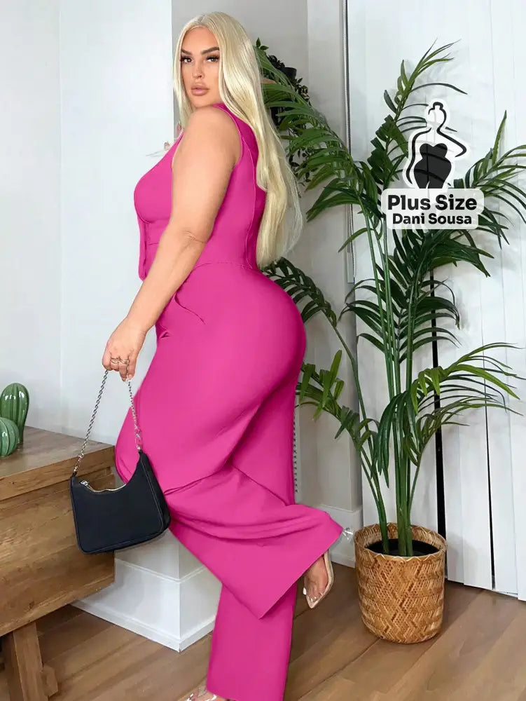 Colete Com Caimento Elegante Plus Size Colete Com Caimento Elegante Plus Size