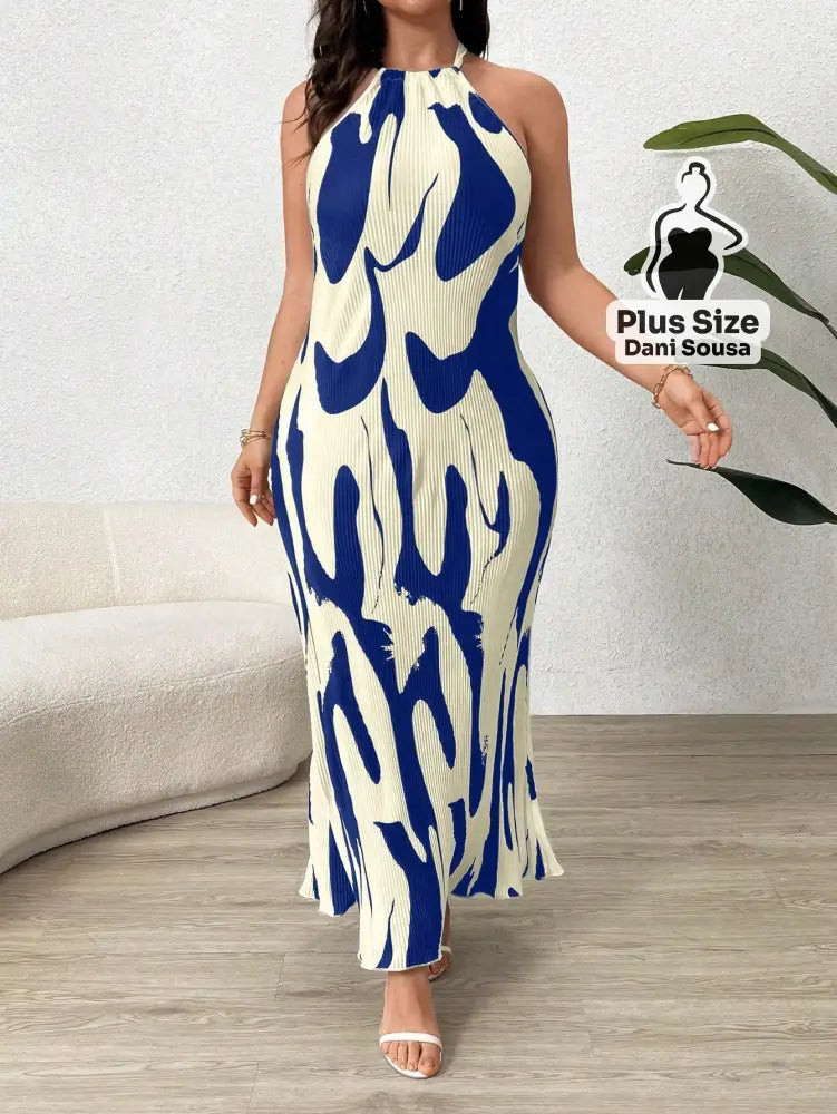 Conjunto Estampado com Cinto e Modelagem Elegante Plus Size Conjunto Estampado com Cinto e Modelagem Elegante Plus Size