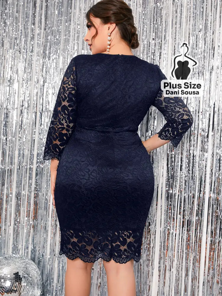 Vestido Elegante De Renda Para Festas Plus Size Vestido Elegante De Renda Para Festas Plus Size