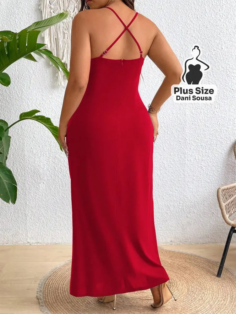 Vestido Longo Elegância Plus Size Vestido Longo Elegância Plus Size
