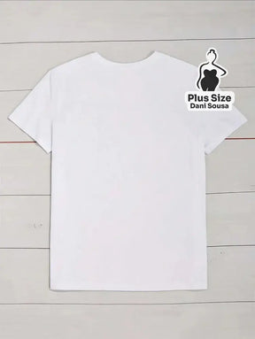 Blusa Manga Borboleta com Aplique Floral Plus Size Blusa Manga Borboleta com Aplique Floral Plus Size