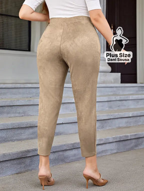 Calça De Cintura Alta Elegante Plus Size Calça De Cintura Alta Elegante Plus Size