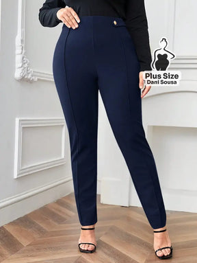 Calça Skinny Alfaiatada Elegante Plus Size Azul Marinho / G Calça Skinny Alfaiatada Elegante Plus Size
