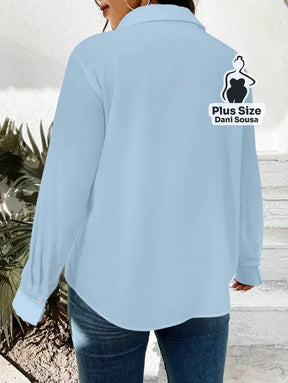Camisa Social Clássica de Botões Plus Size Camisa Social Clássica de Botões Plus Size