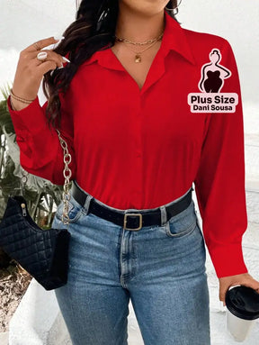 Camisa Social Clássica de Botões Plus Size Camisa Social Clássica de Botões Plus Size