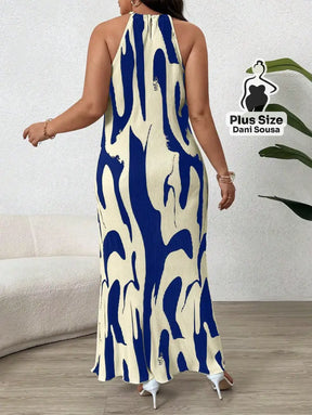 Conjunto Estampado com Cinto e Modelagem Elegante Plus Size Conjunto Estampado com Cinto e Modelagem Elegante Plus Size