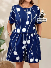 Conjunto Feminino Estampado Com Blusa e Shorts Plus Size Conjunto Feminino Estampado Com Blusa e Shorts Plus Size