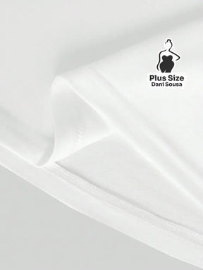 Kit de Blusas Básicas Coloridas com Manga Dobrada Plus Size Kit de Blusas Básicas Coloridas com Manga Dobrada Plus Size