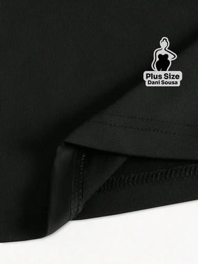 Kit de Blusas Básicas Coloridas com Manga Dobrada Plus Size Kit de Blusas Básicas Coloridas com Manga Dobrada Plus Size