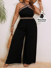 Macacão Com Detalhes Trançados Plus Size Macacão Com Detalhes Trançados Plus Size